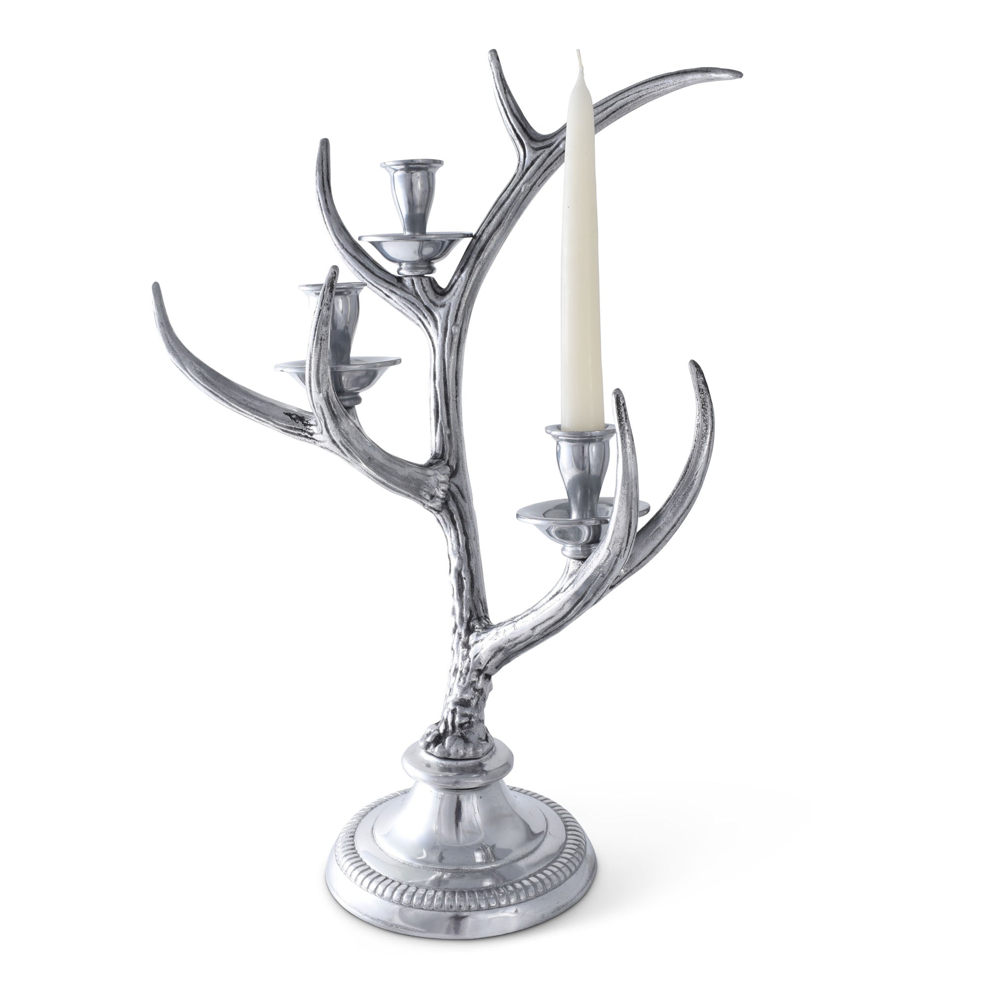 Three Light Antler Candlestick - Single