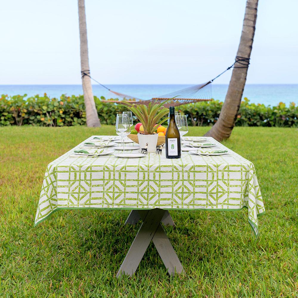 Green Bamboo Tablecloth