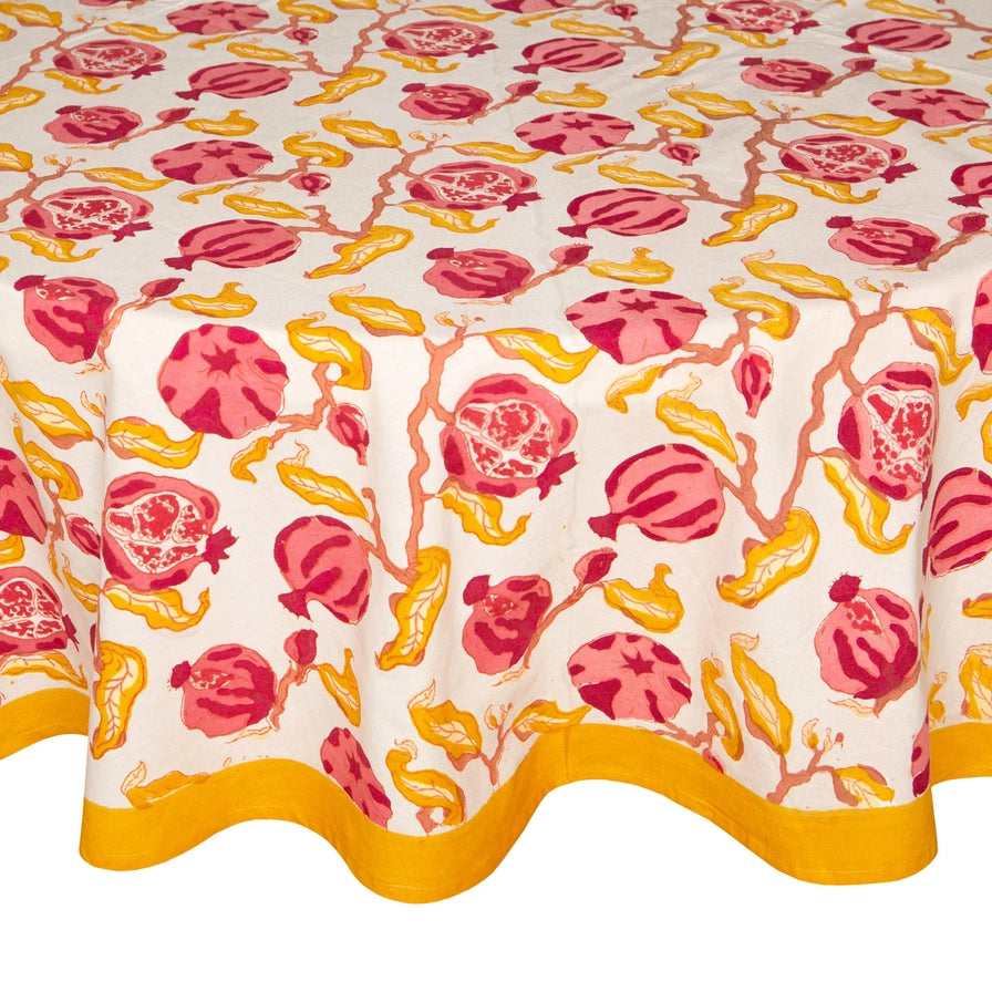 Pomegranate Yellow and Red Tablecloth