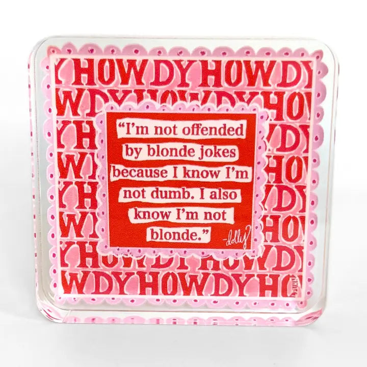 Blonde Jokes Acrylic Block