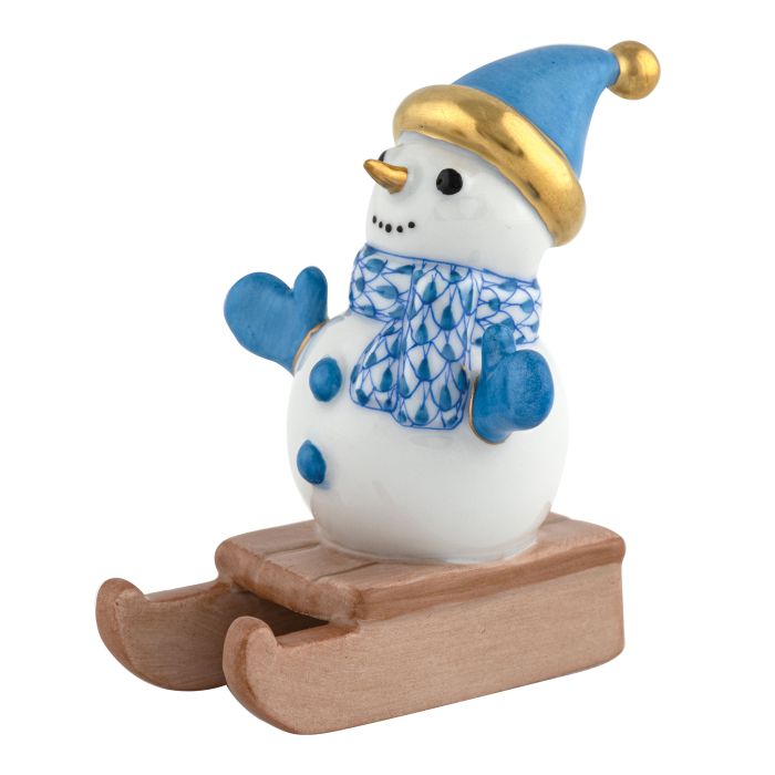 Sledding Snowman