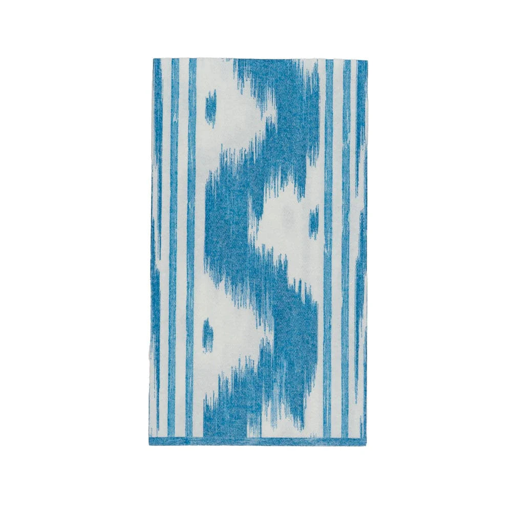 Toile De Nantes Blue Paper Linen Guest Towels