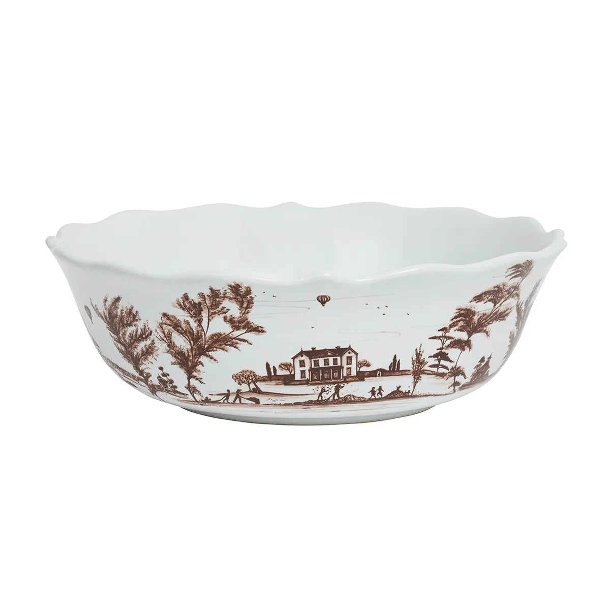 Country Estate Harvest Hostess Serving Bowl Sepia