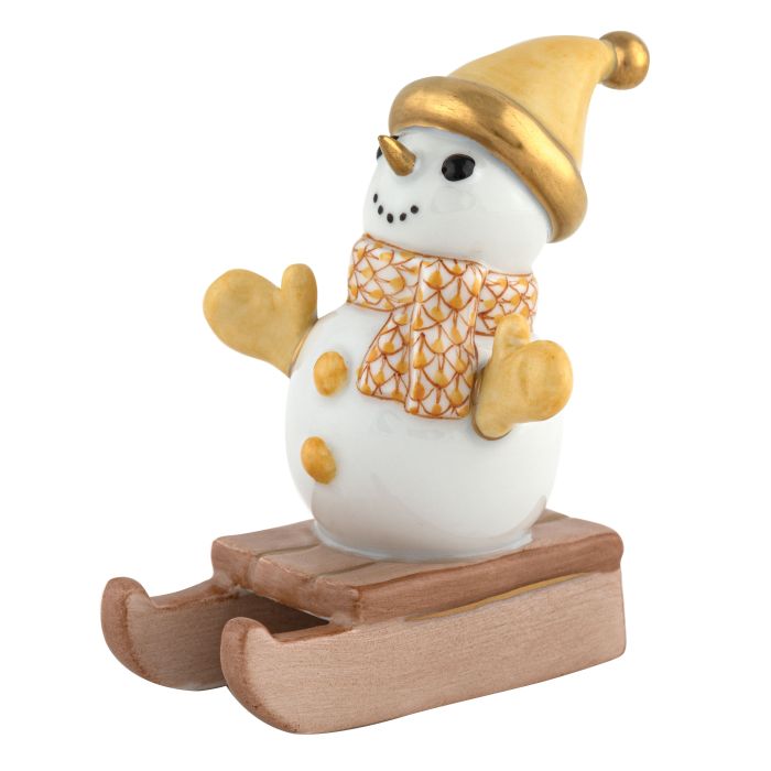 Sledding Snowman