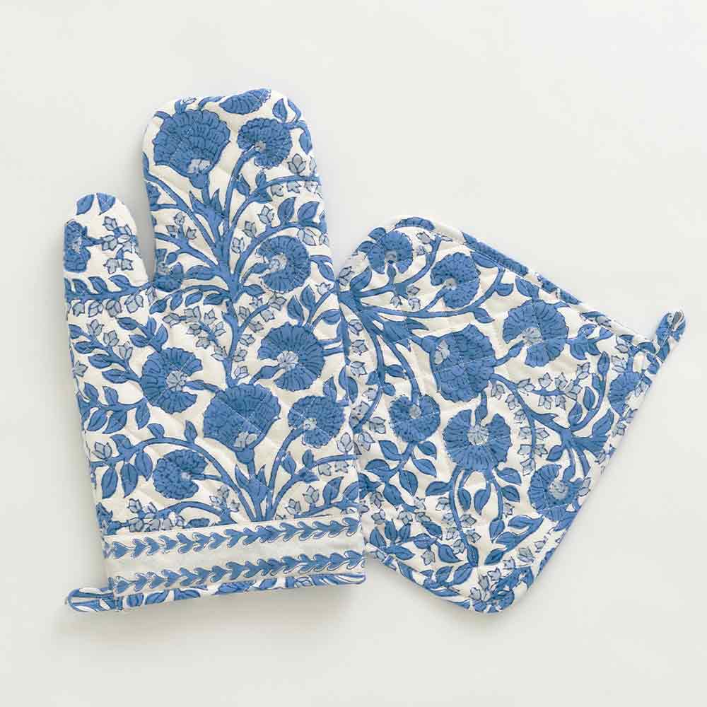 Block Print Oven Mitt Sets