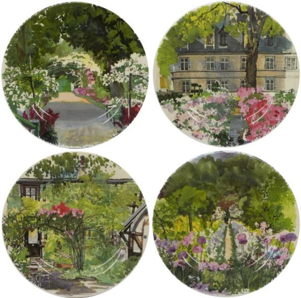 Paris A Giverny Canape Plates - Set of 4