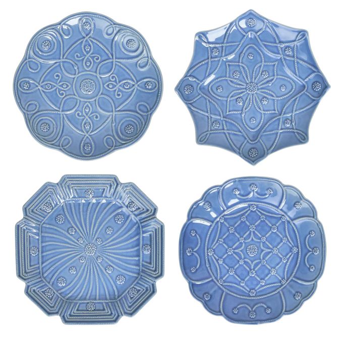 Jardins du Monde Dessert/Salad Plates Assorted - Set of 4