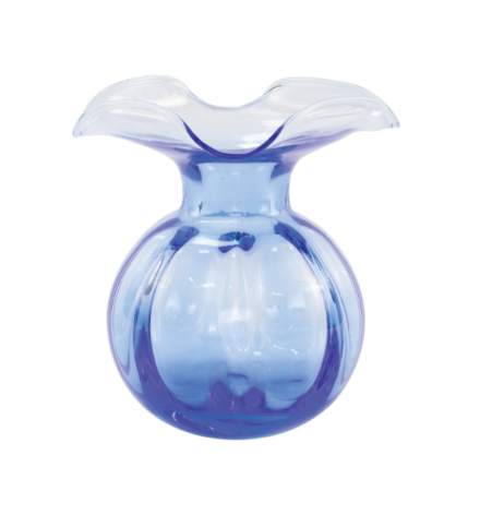 Hibiscus Glass Cobalt Medium Fluted Vase