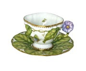 Anna Weatherley Cup and Saucer with Flower Handle