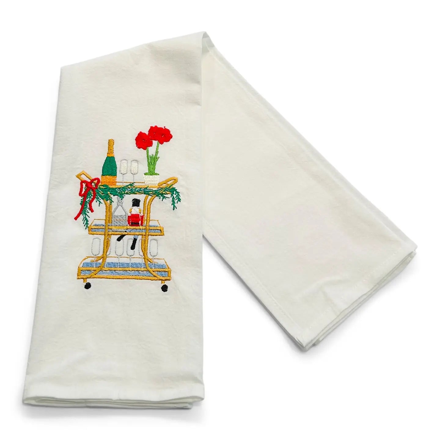 Tea Towel — Amaryllis Holiday Bar Cart