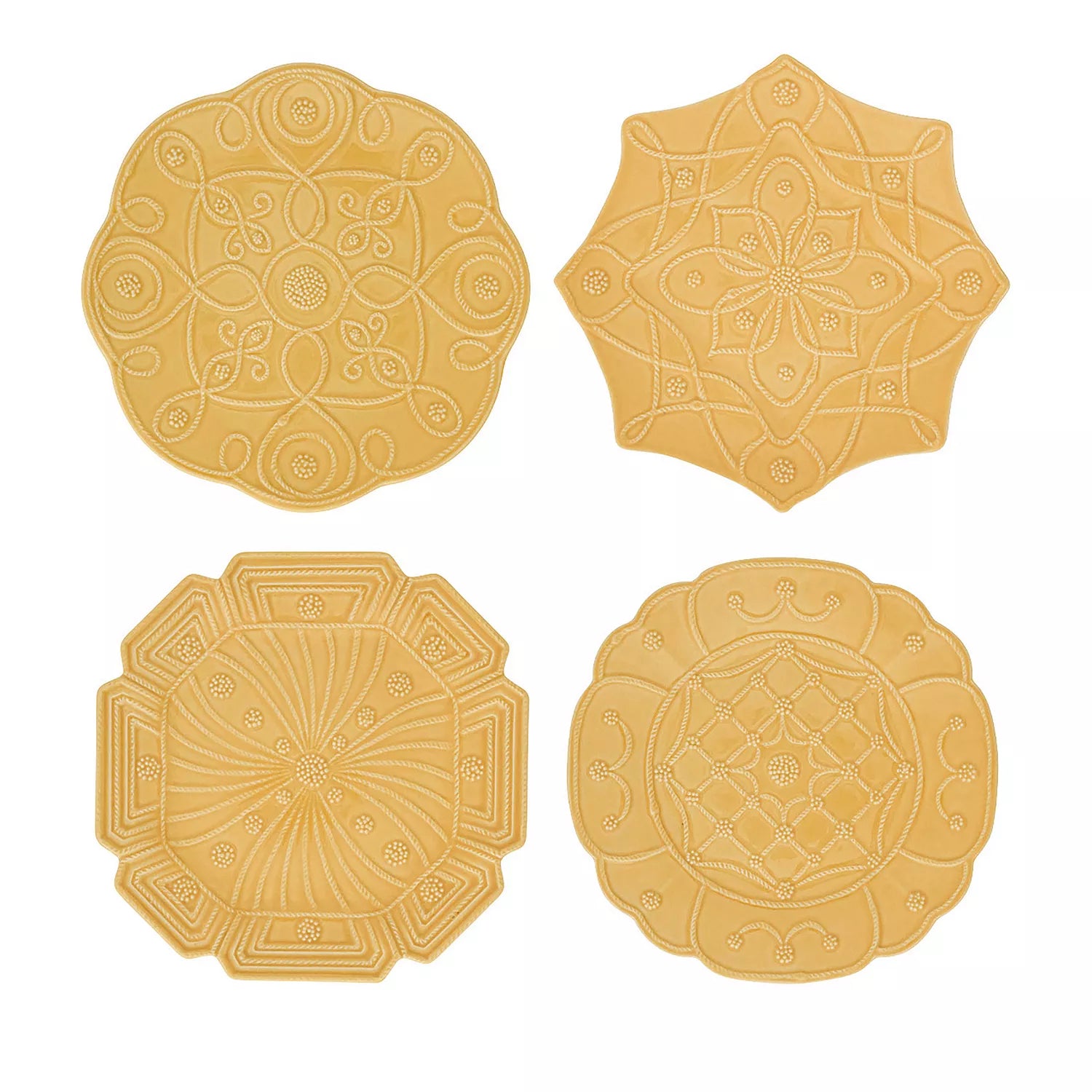 Jardins du Monde Dessert/Salad Plates Assorted - Set of 4