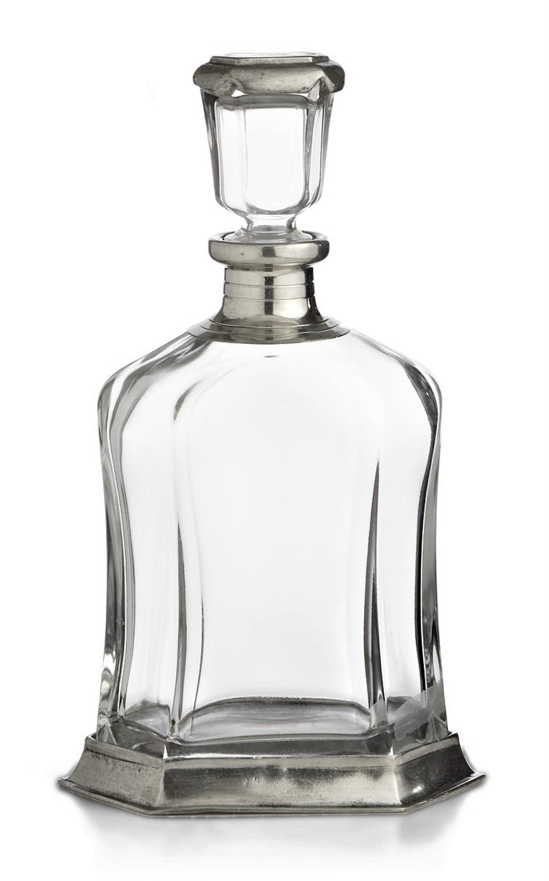 Italia Pewter and Glass Decanter