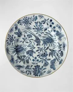 Sacred Bird & Butterfly Blue Bread & Butter plate