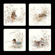 Sologne Acrylic Coasters - Set of 4