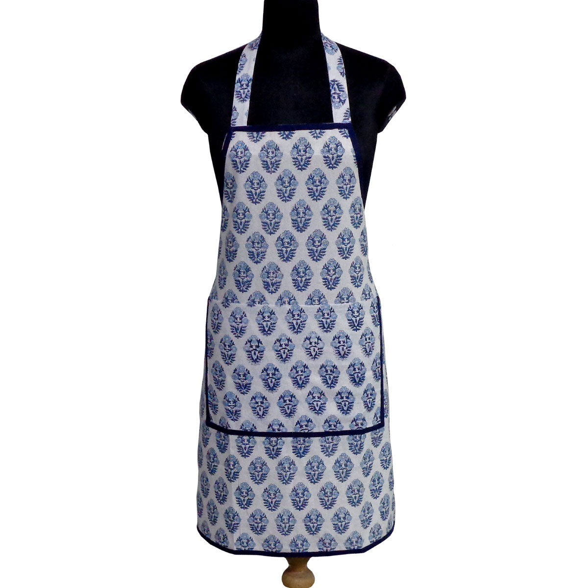 Indian Block-Printed 100% Cotton Apron