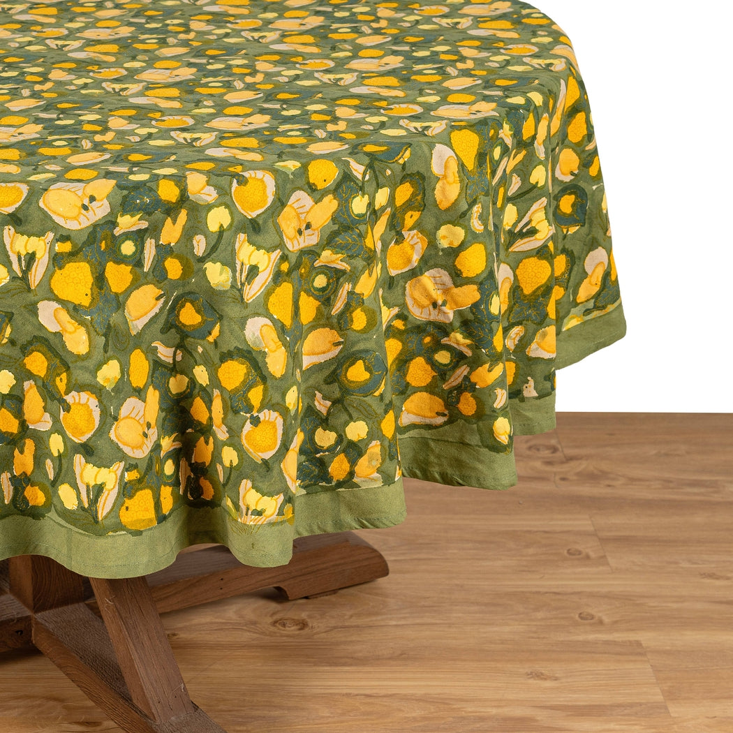 Fruit Yellow & Green French Tablecloth