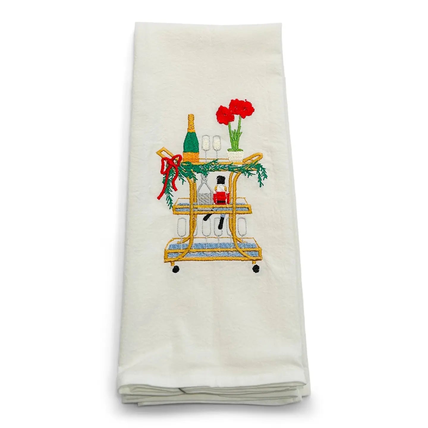 Tea Towel — Amaryllis Holiday Bar Cart