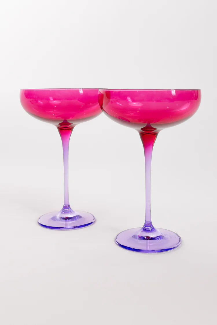 Estelle Colorblock Champagne Coupe Set of 2 - Limited Edition