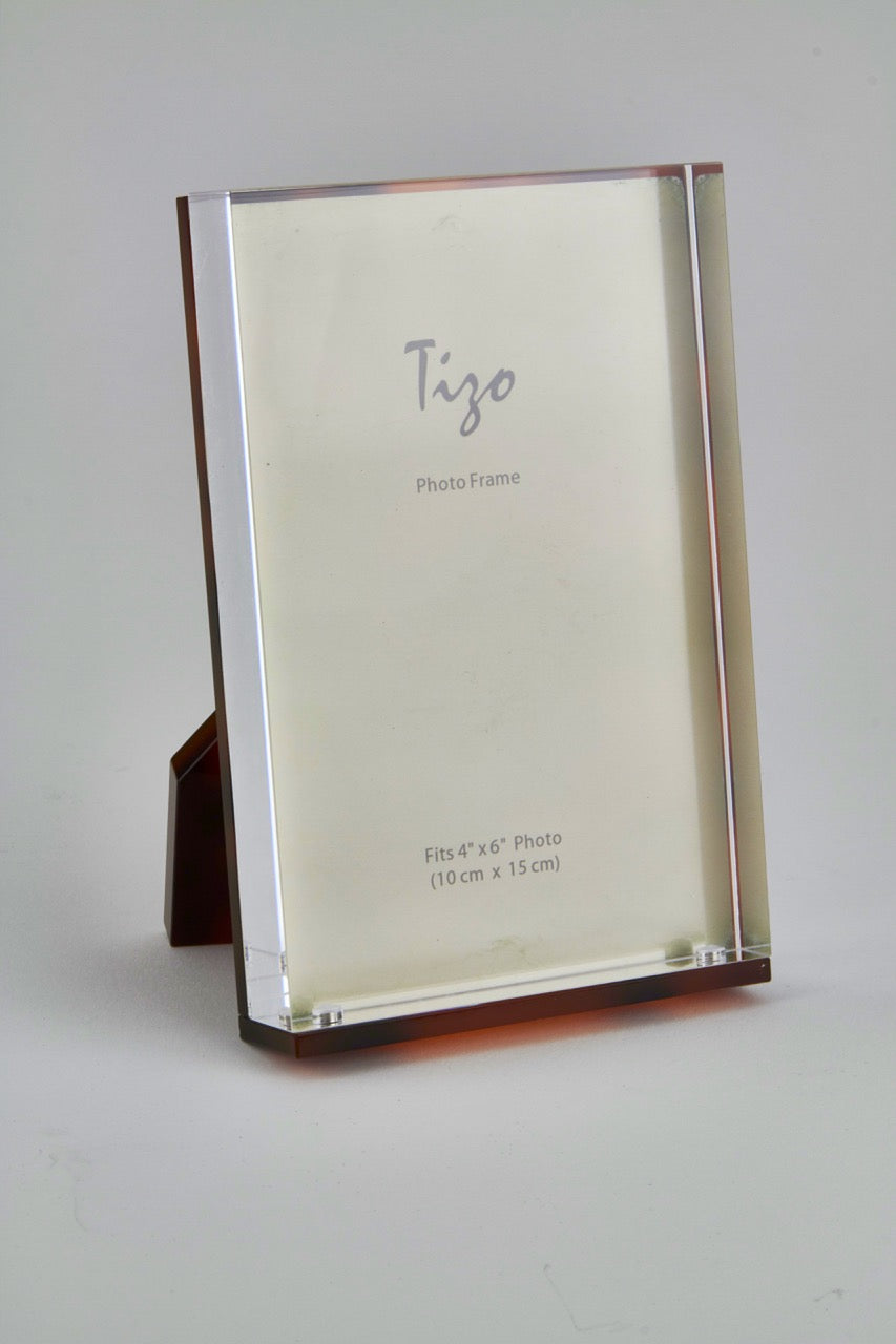 Lucite Tortoise Shell Frame 5x7