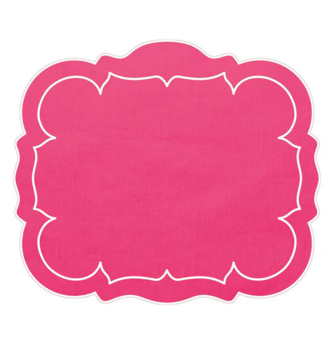 Linho Placemats Scalloped Rectangular Set of 4