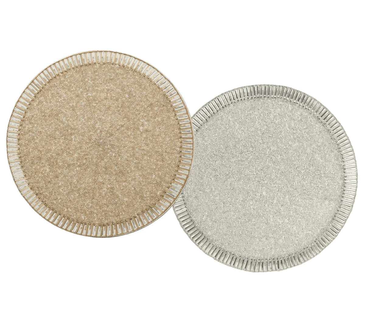 Bevel Placemats - Gold and Silver - Set of 4