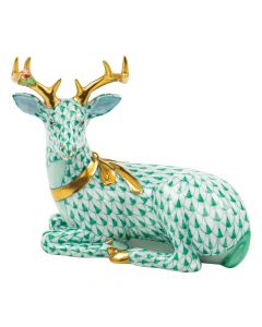 Lying Christmas Deer 4.25"l X 2.75"w X 3.75"h