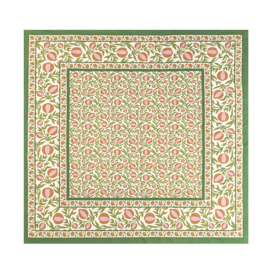 Grenadine Orange and Green Tablecloth