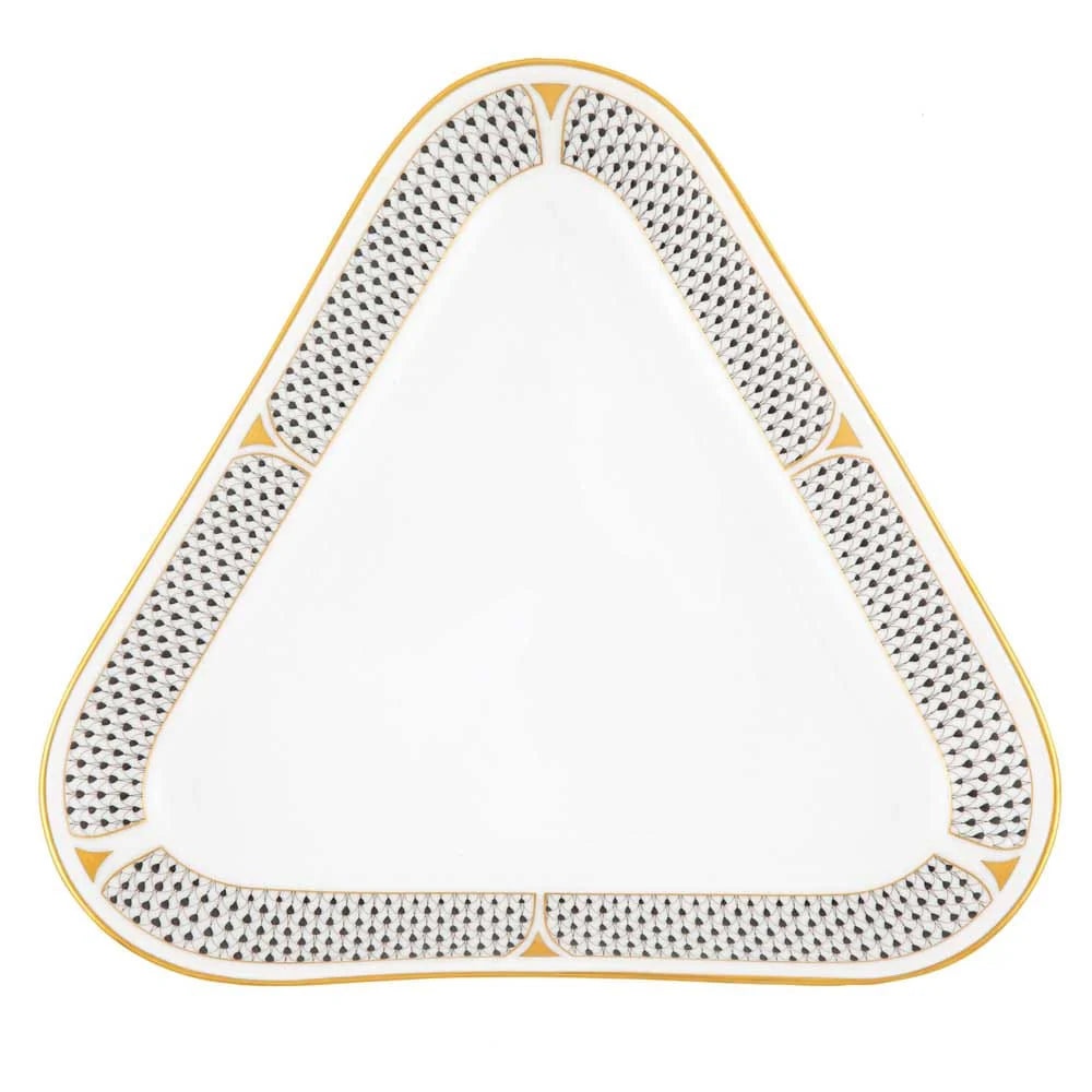 Art Deco Black Triangle Dish