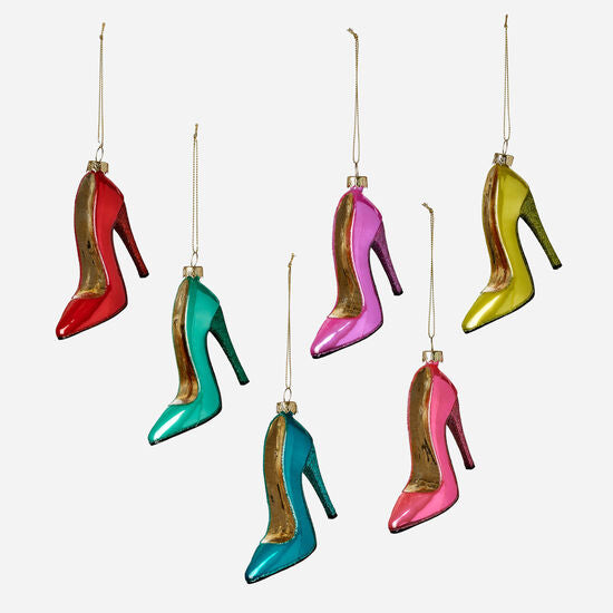 High Heel Ornament - Glass - Assorted Colors