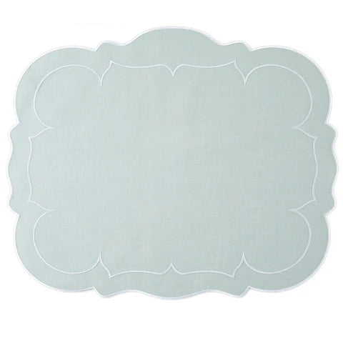 Linho Placemats Scalloped Rectangular Set of 4