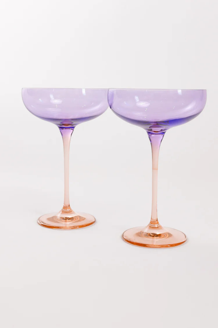 Estelle Colorblock Champagne Coupe Set of 2 - Limited Edition