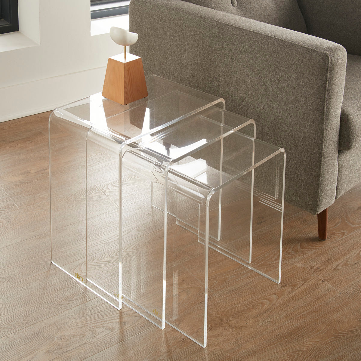 Acrylic Nesting Tables - Set of 3