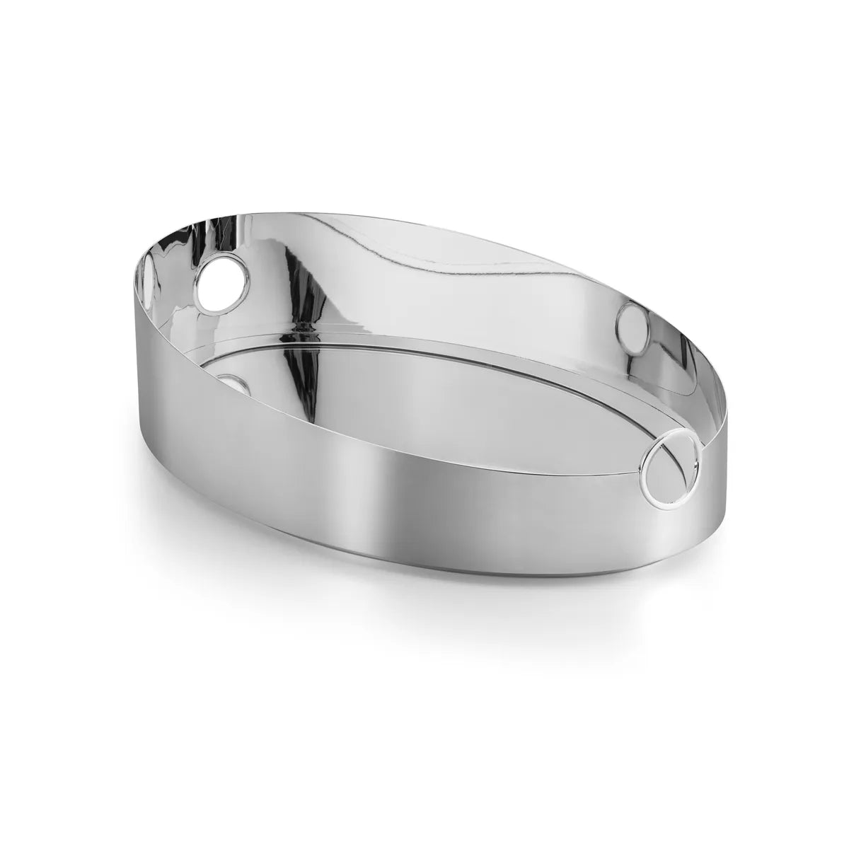 Ring Oval Tray with Mirror Bottom