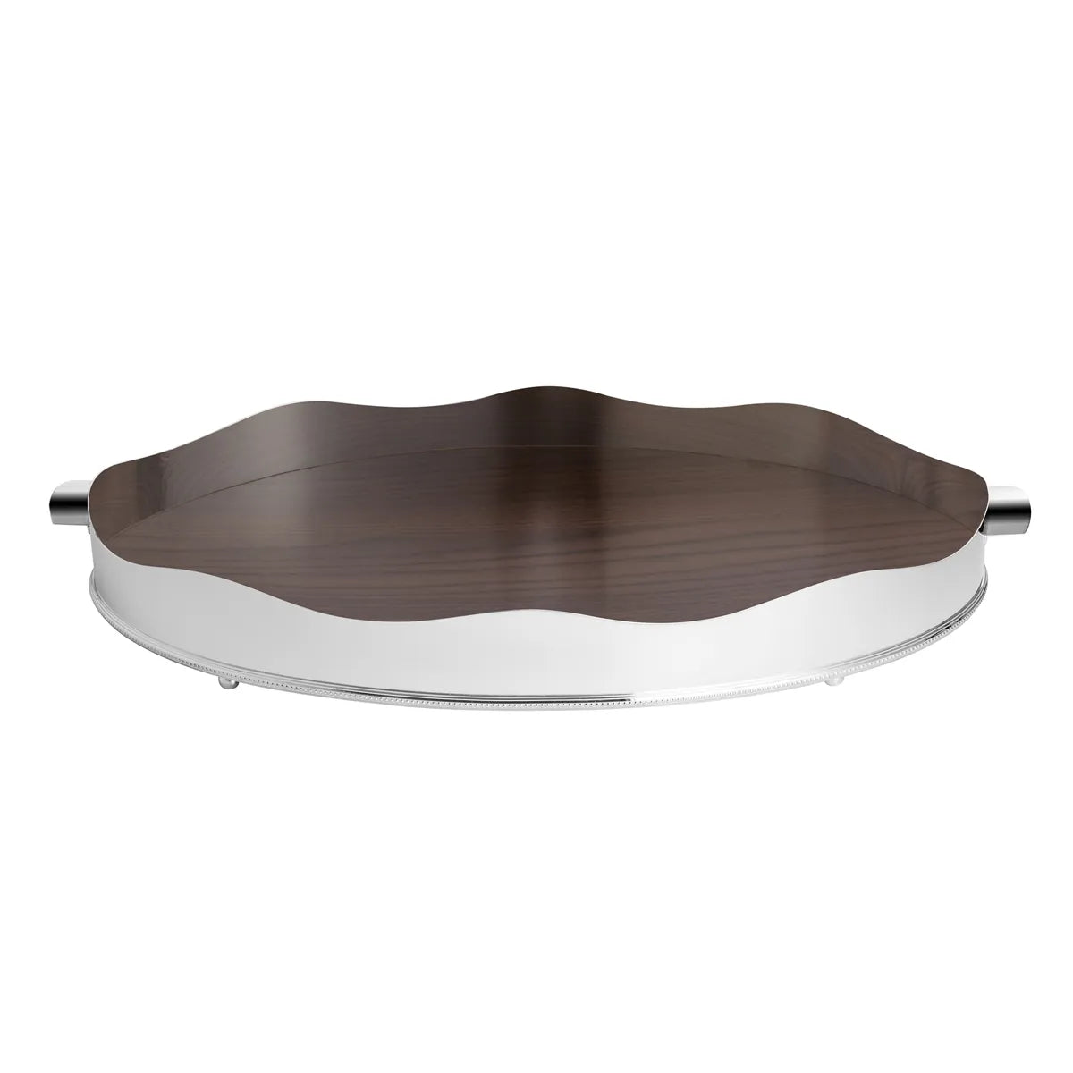 Oval Gallery Tray with Wooden Bottom