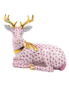 Lying Christmas Deer 4.25"l X 2.75"w X 3.75"h