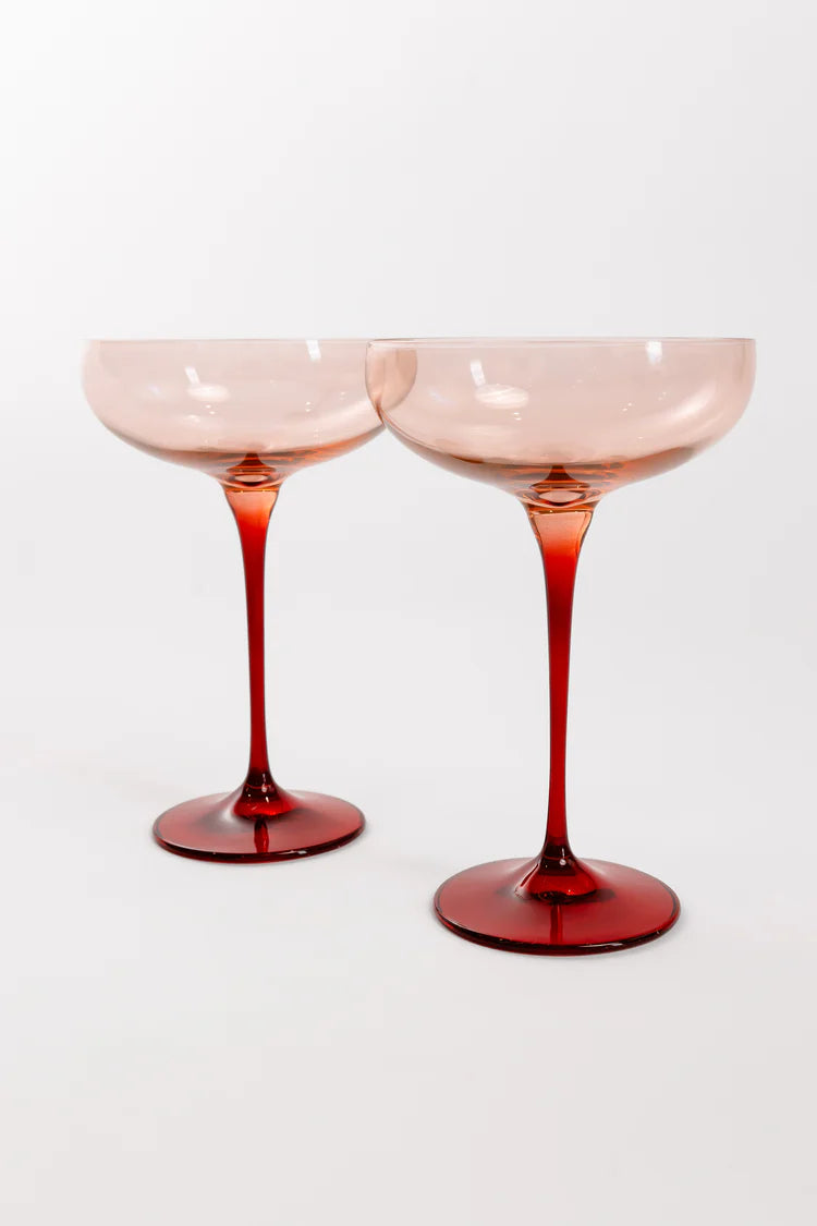 Estelle Colorblock Champagne Coupe Set of 2 - Limited Edition