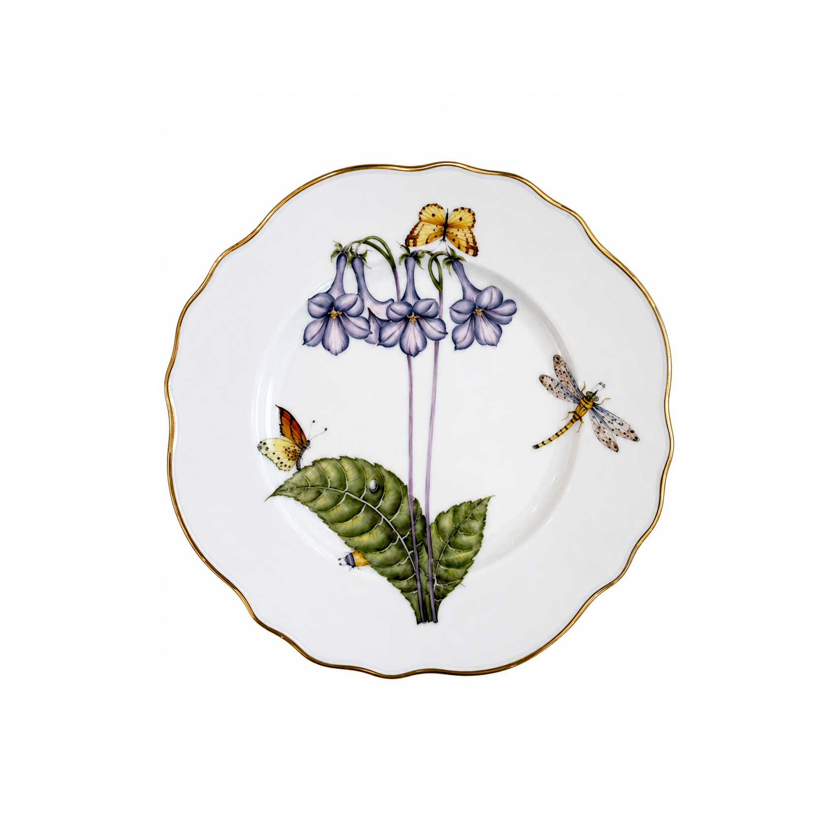Purple Flower Salad Plate