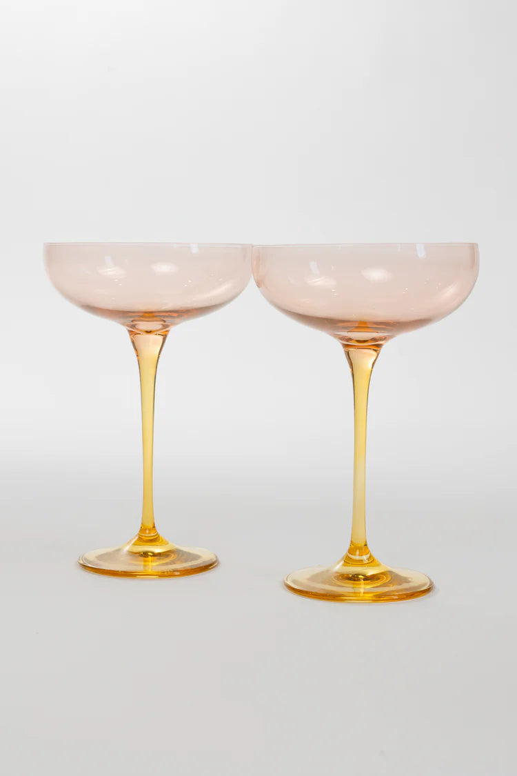 Estelle Colorblock Champagne Coupe Set of 2 - Limited Edition