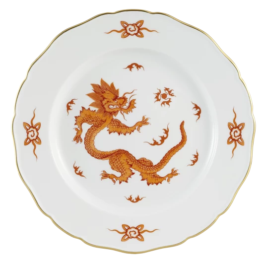Meissen Ming Dragon Red Bread and Butter Plate - Thumbnail 5