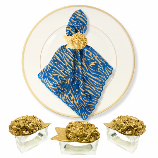 Hydrangea Napkin Ring - Set of 4