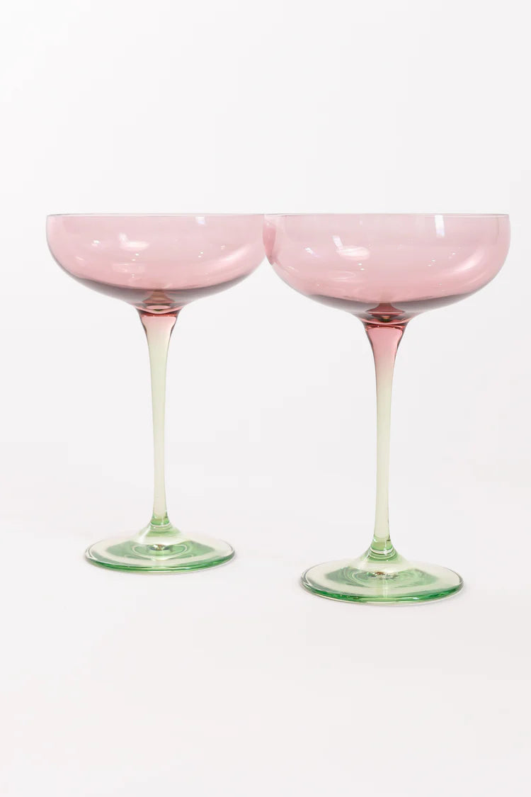 Estelle Colorblock Champagne Coupe Set of 2 - Limited Edition