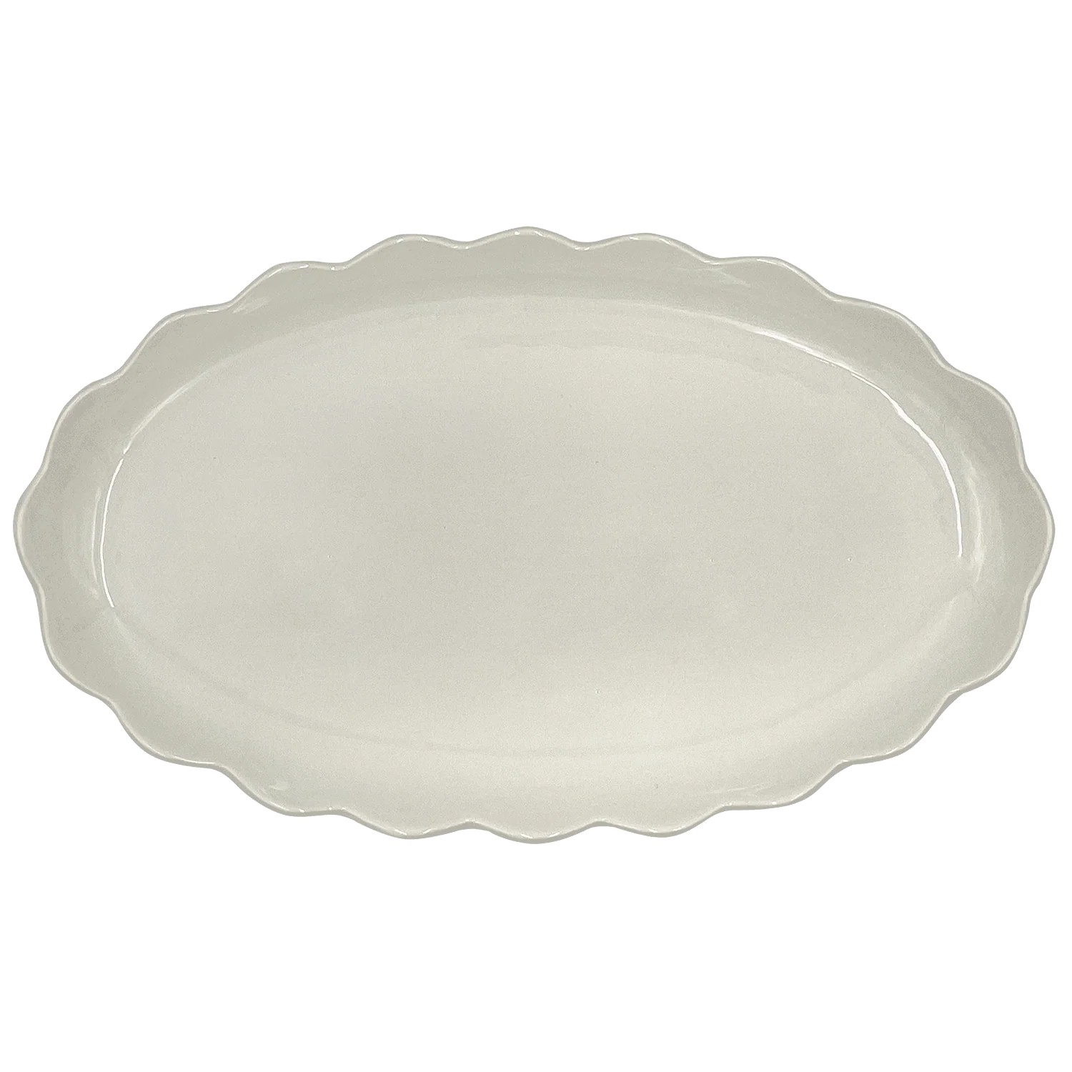 Scalloped Oval Platter Large