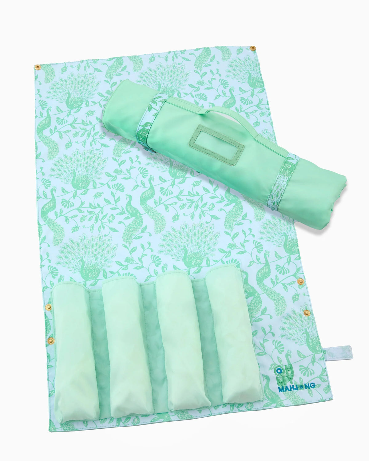 Mahjong Patterned Rack and Roll Bag