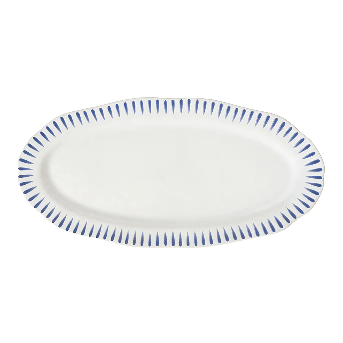 Sitio Stripe Hostess Tray - Delft Blue
