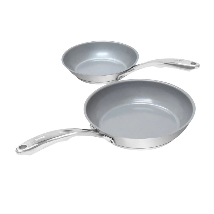 Ceramic-coated Fry Pan Set of 2 - 8" and 10"
