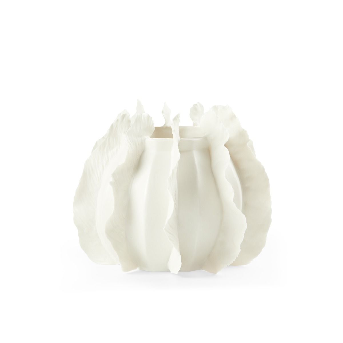 Spring Flower Low Vase, Blanc de Chine