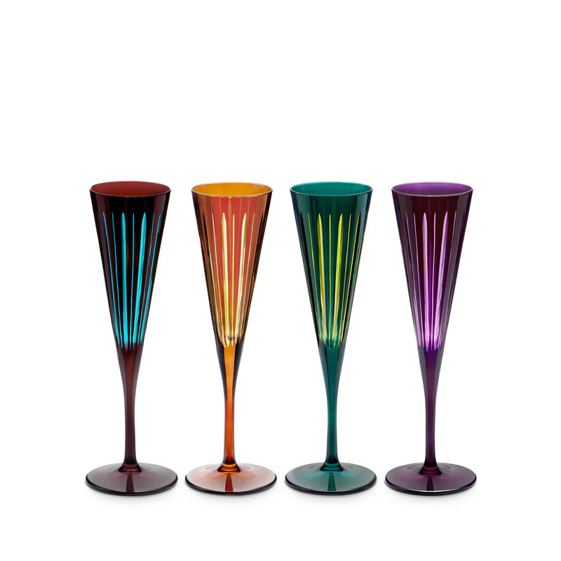PRISM Champagne Flutes - Set of 4