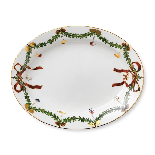 Star Fluted Oval Platter