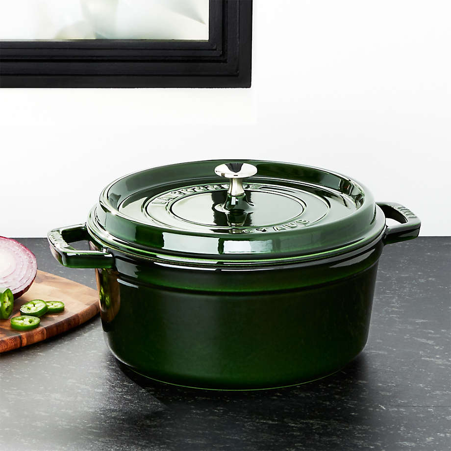 Staub Cast Iron 5.5-qt Round Cocotte - Basil