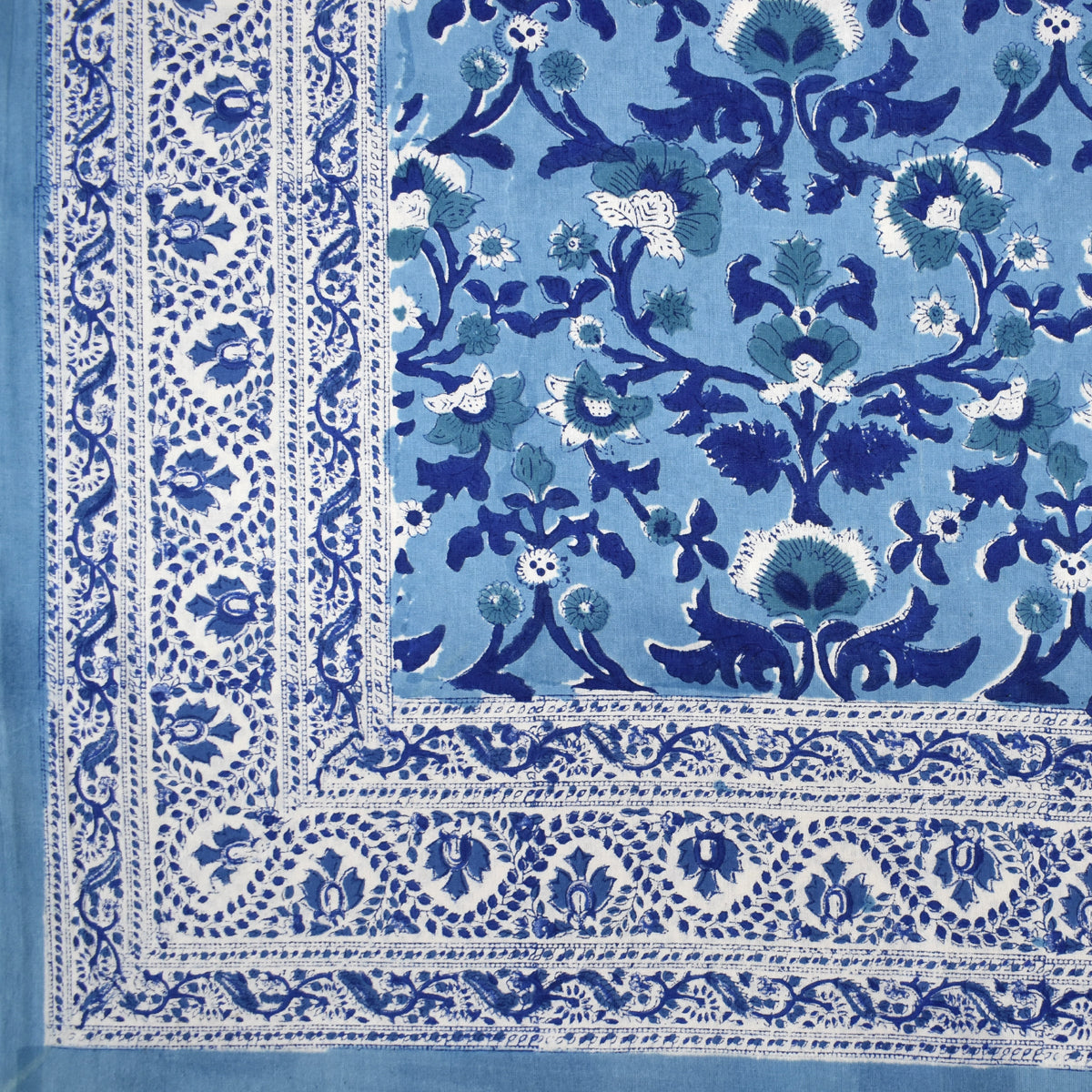 Indian Block Print Tablecloth 180x270cm (8-10 seater)